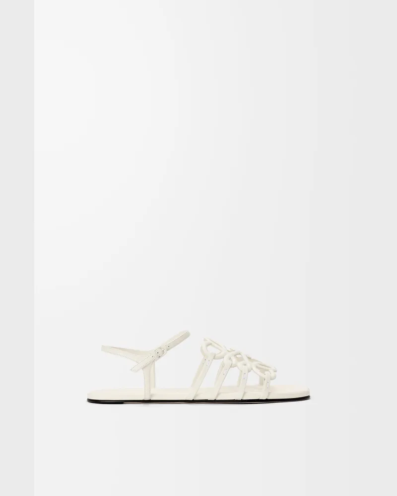 Loewe Petal Anagram Sandal In Leather skin Size Mujer White