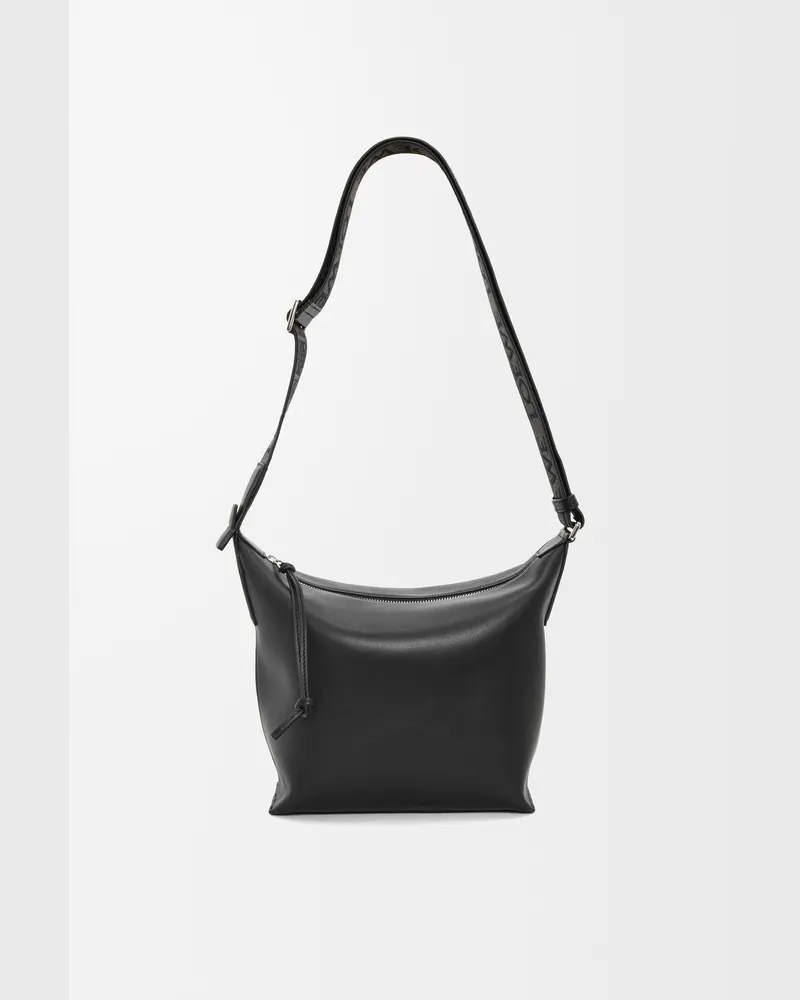 Loewe Small Cubi Crossbody Bag In Supple Leather skin And Jacquard Hombre Black