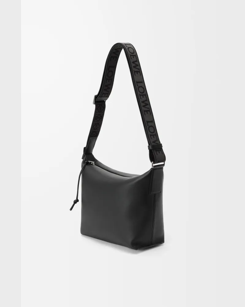 Loewe Small Cubi Crossbody Bag In Supple Leather skin And Jacquard Hombre Black