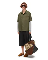 Loewe Luxury Trompe l'oeil shirt in cotton blend Khaki