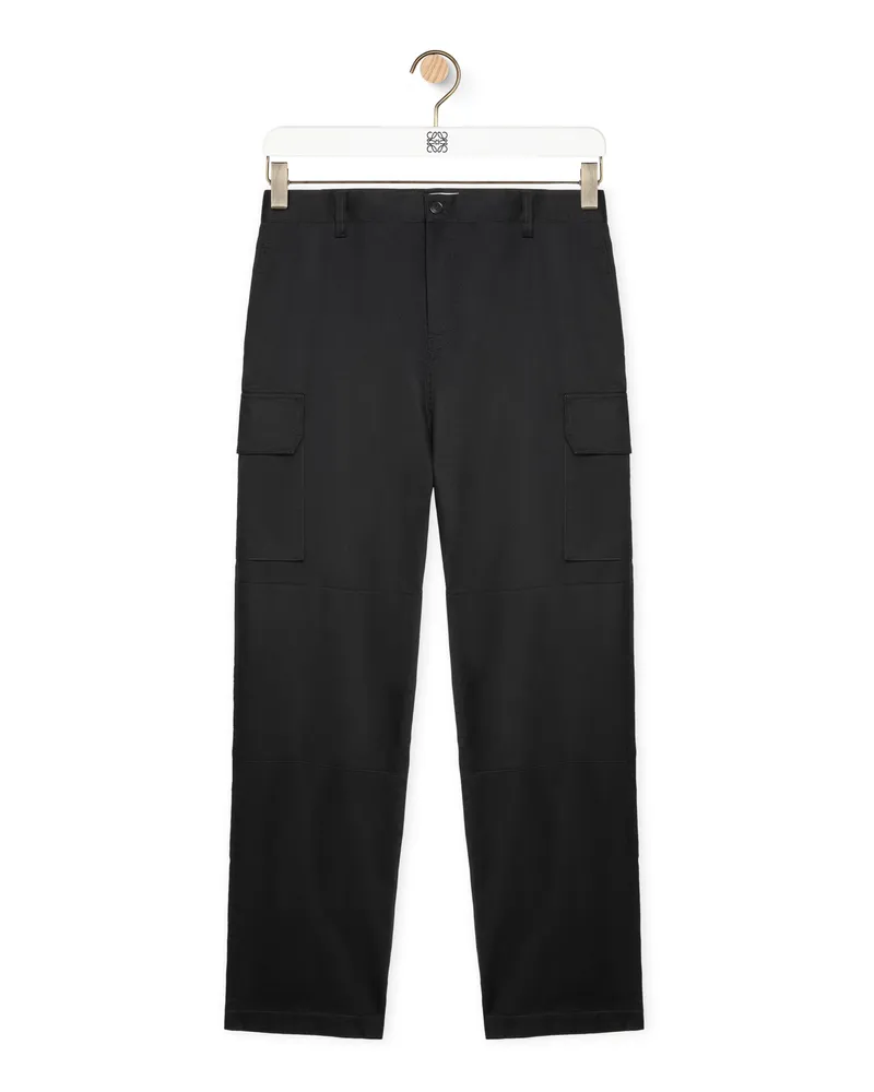 Loewe Luxury Cargo trousers in cotton Black