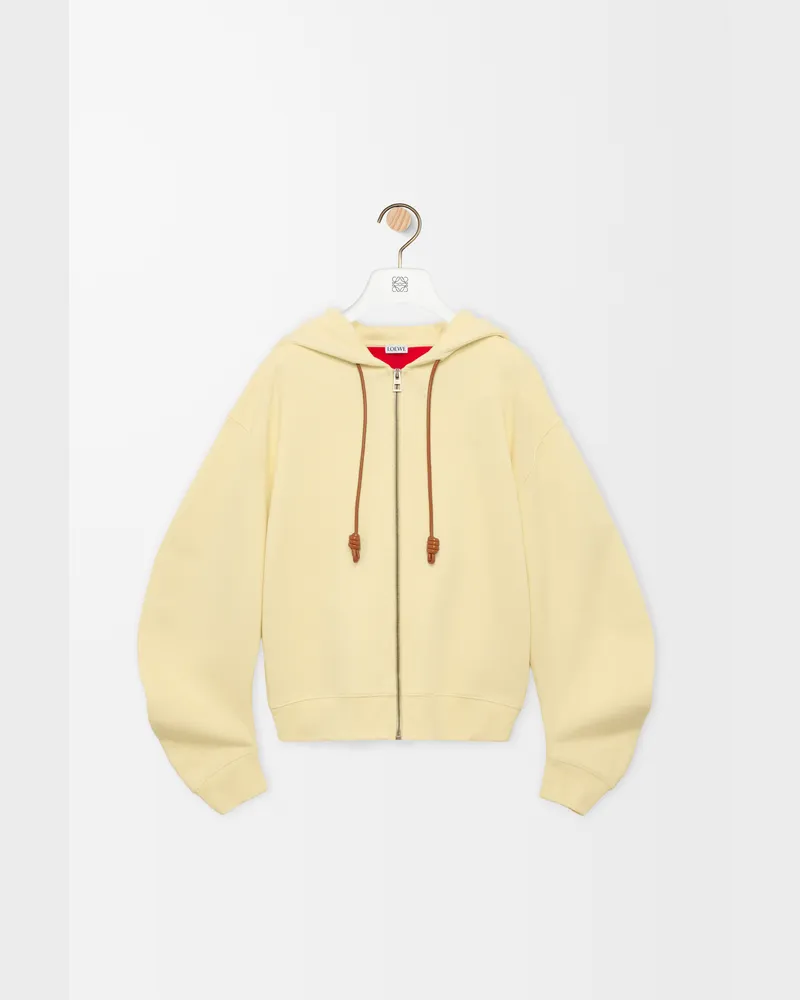 Loewe Flamenco Hoodie In Cotton Size Mujer Vanilla
