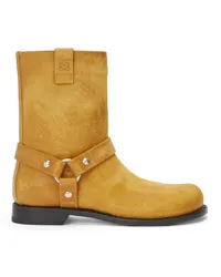 Loewe Luxury Campo biker boot in calfskin Ochre