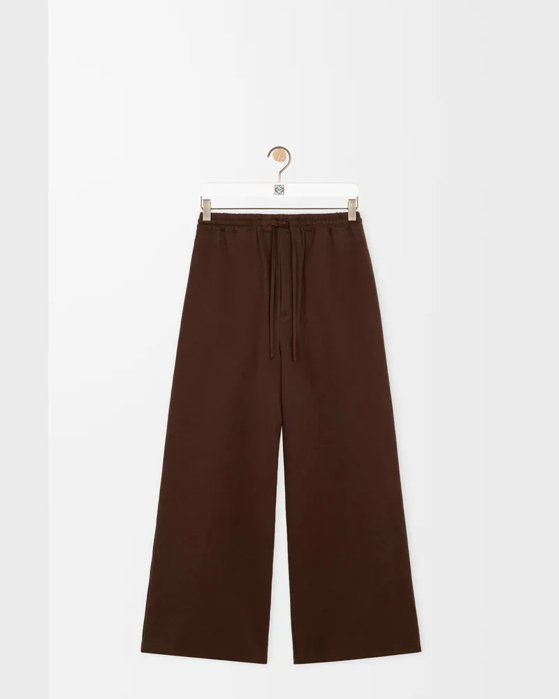 Loewe Drawstring Trousers In Cotton Size Hombre Chocolate