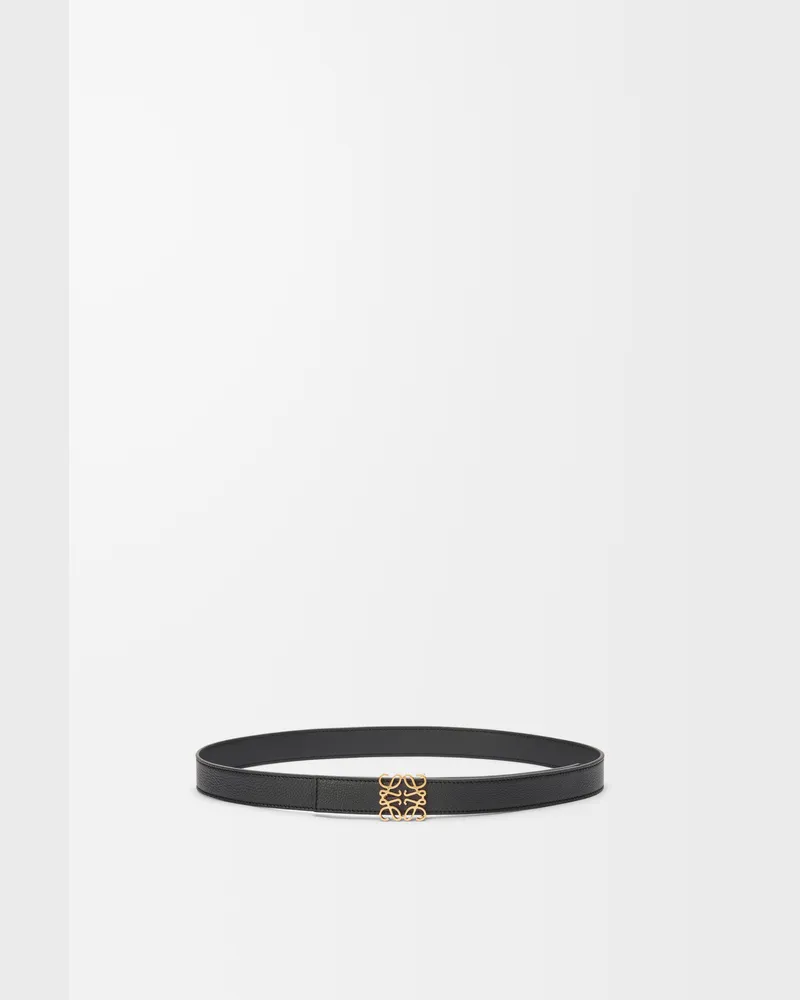 Loewe Reversible Anagram Belt In Supple Grained Leather skin Size Mujer Black