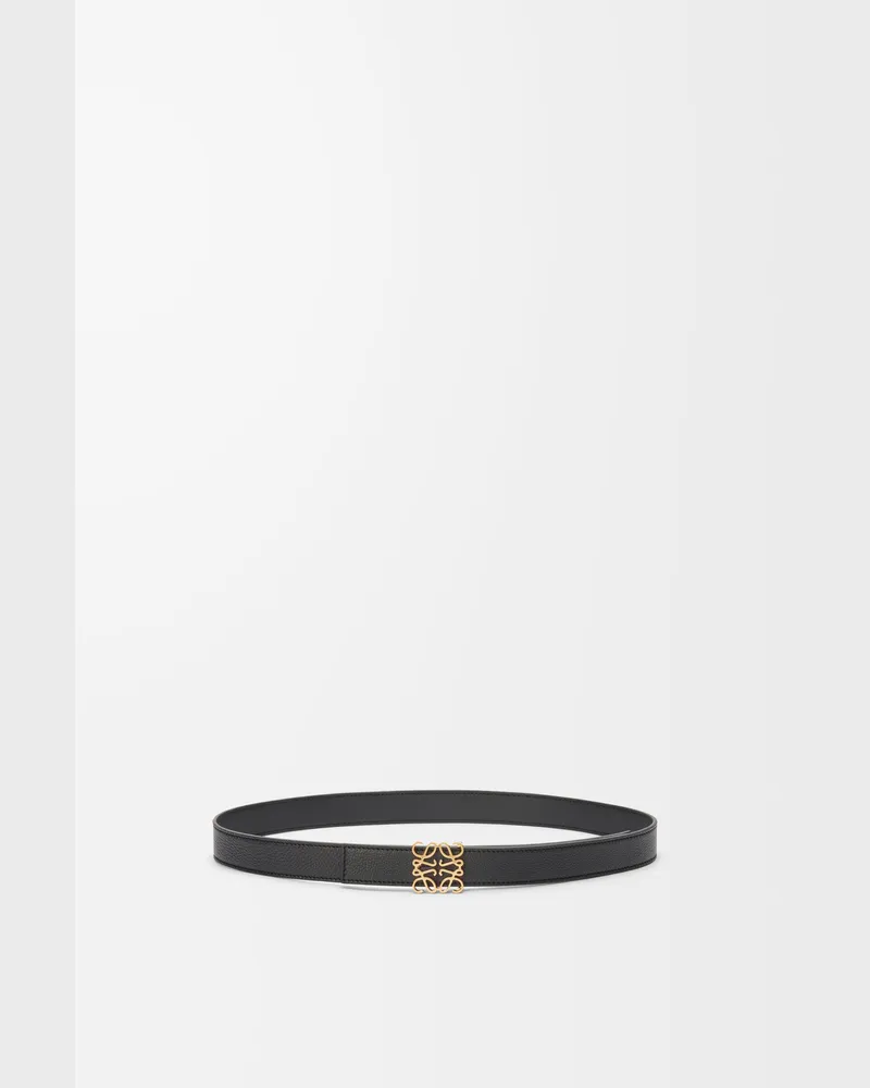 Loewe Reversible Anagram Belt In Supple Grained Leather skin Size Mujer Black