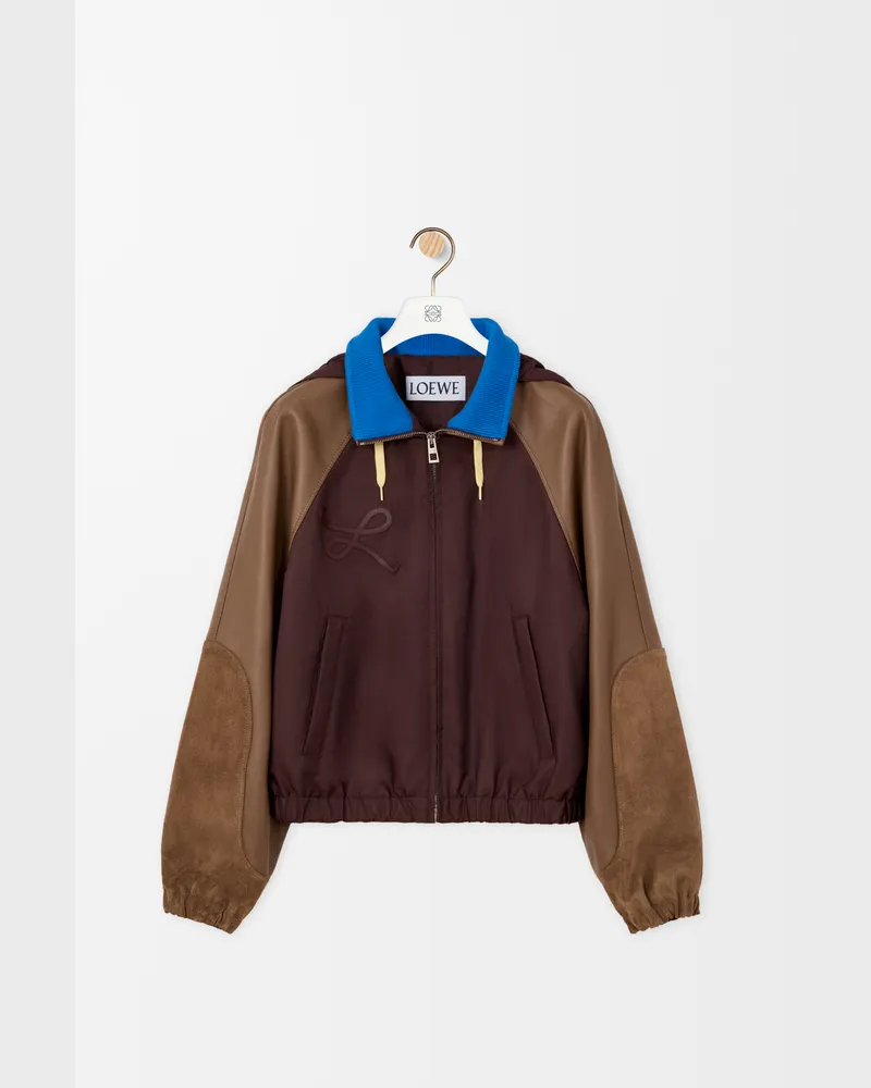 Loewe Bomber Jacket In Technical Fabric Size Mujer Brown