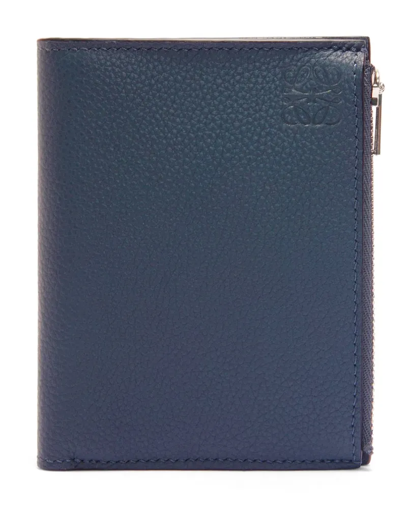 Loewe Luxury Slim compact wallet in soft grained calfskin Onyx