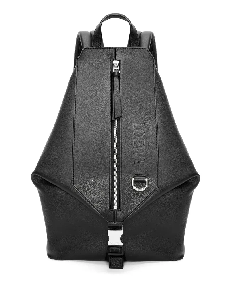 Loewe Luxury Small Convertible backpack in classic calfskin Black