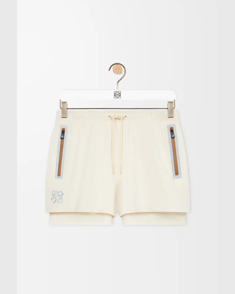Loewe Performance Shorts In Technical Shell Size Mujer Ivory
