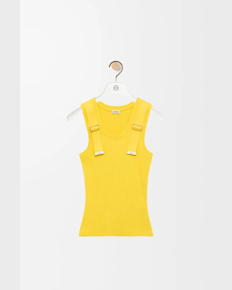 Loewe Tank Top In Stretch Cotton Size Mujer Yellow