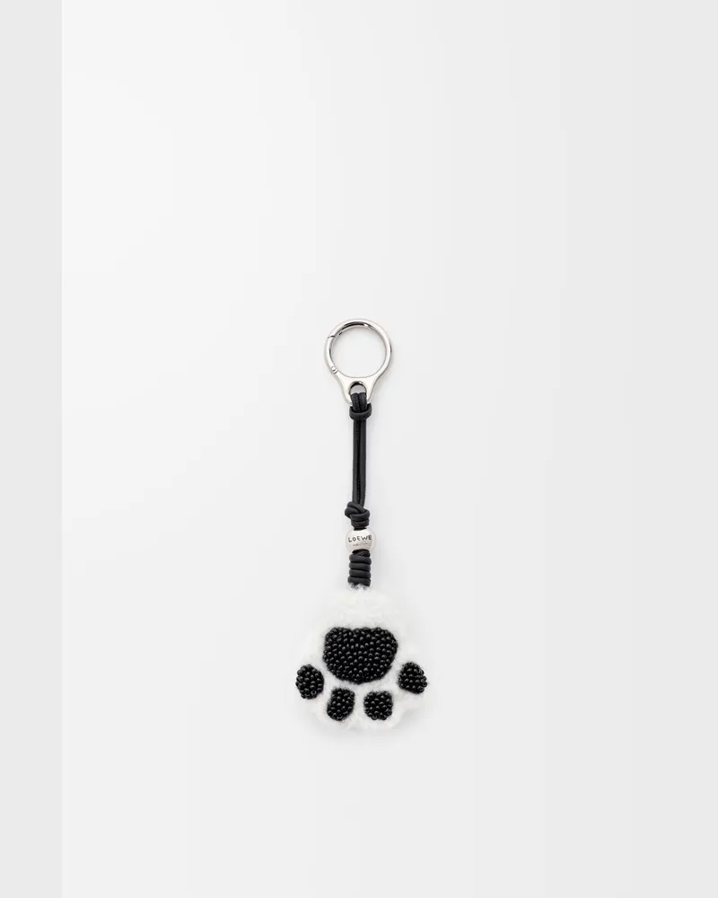 Loewe Paw Charm In Shearling And Leather skin Mujer Black