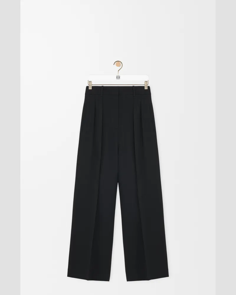 Loewe Trousers In Stretch Viscose Size Mujer Black