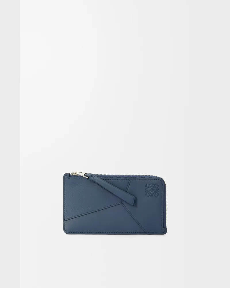 Loewe Puzzle Long Coin Cardholder In Leather skin Hombre Indigo