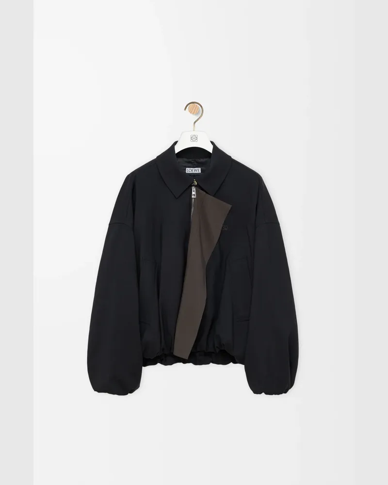 Loewe Jacket In Viscose And Wool Blend Size Mujer Black
