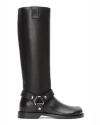 Loewe Luxury Campo Biker high boot in soft calfskin Black