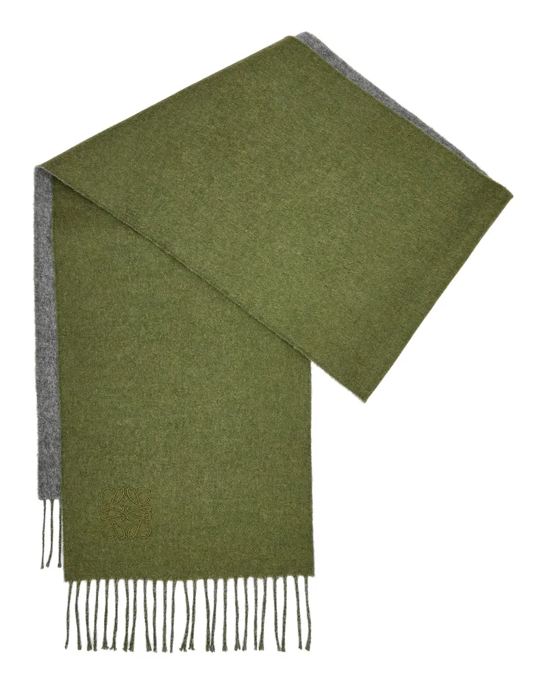 Loewe Luxury Scarf in wool and cashmere Grey