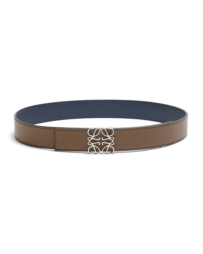 Loewe Luxury Reversible Anagram belt in soft grained calfskin and smooth calfskin Winter