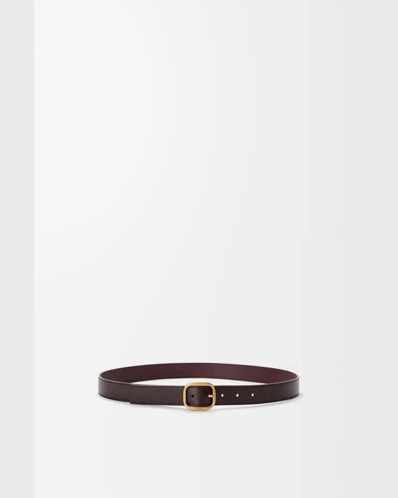 Loewe Rounded Soft Belt In Supple Grained Leather skin Size Mujer Oxblood