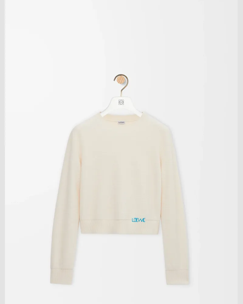 Loewe Sweater In Wool Size Mujer Ecru
