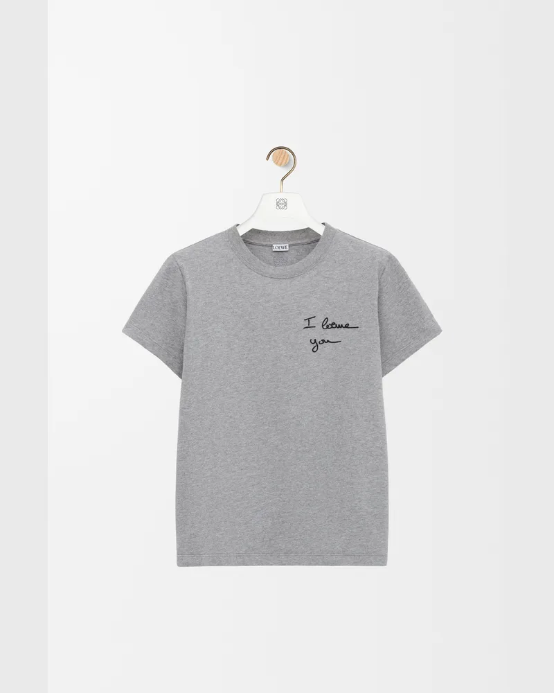 Loewe Regular Fit T-shirt In Cotton Size Mujer Grey