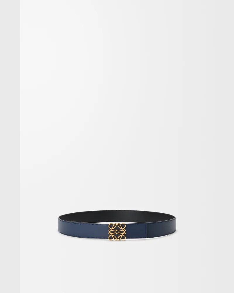Loewe Reversible Anagram Belt In Leather skin Size Hombre Black
