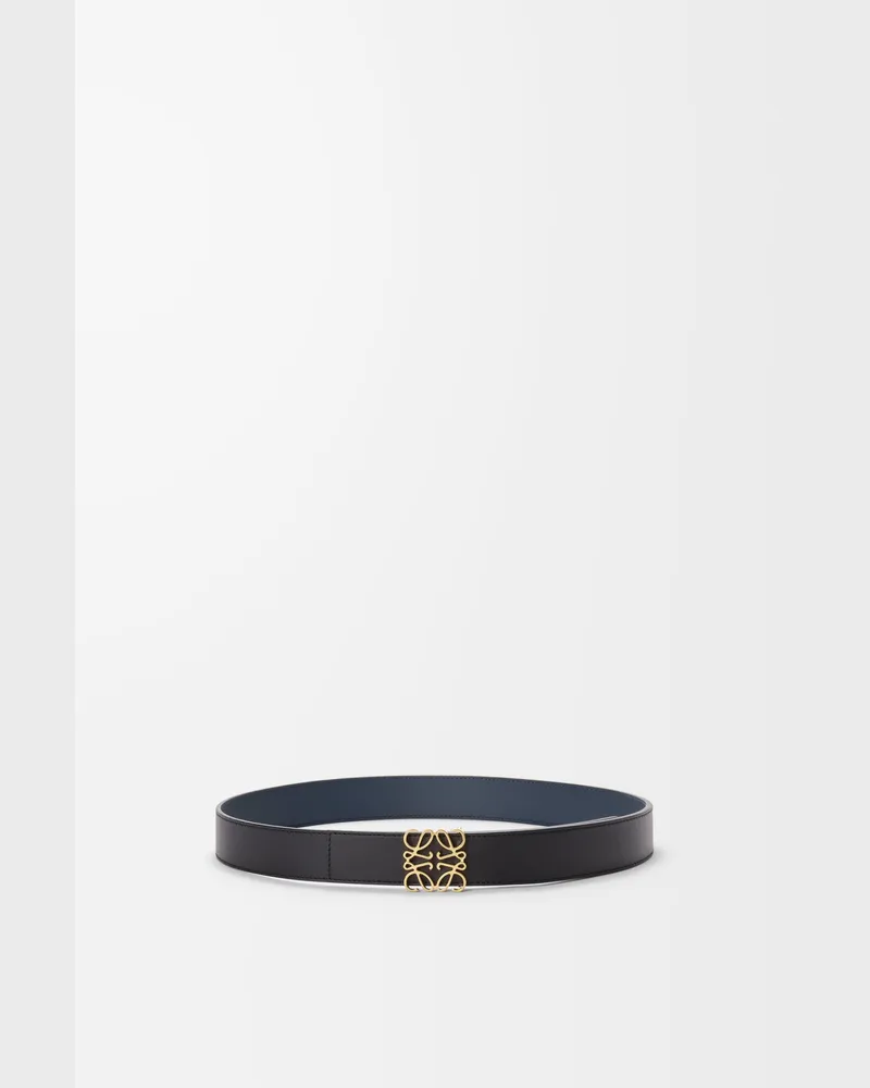 Loewe Reversible Anagram Belt In Leather skin Size Hombre Black