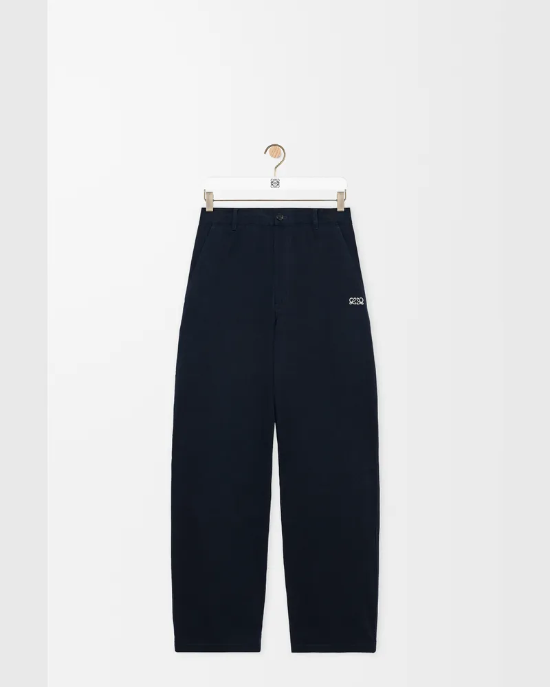 Loewe Trousers In Cotton Size Hombre Dark