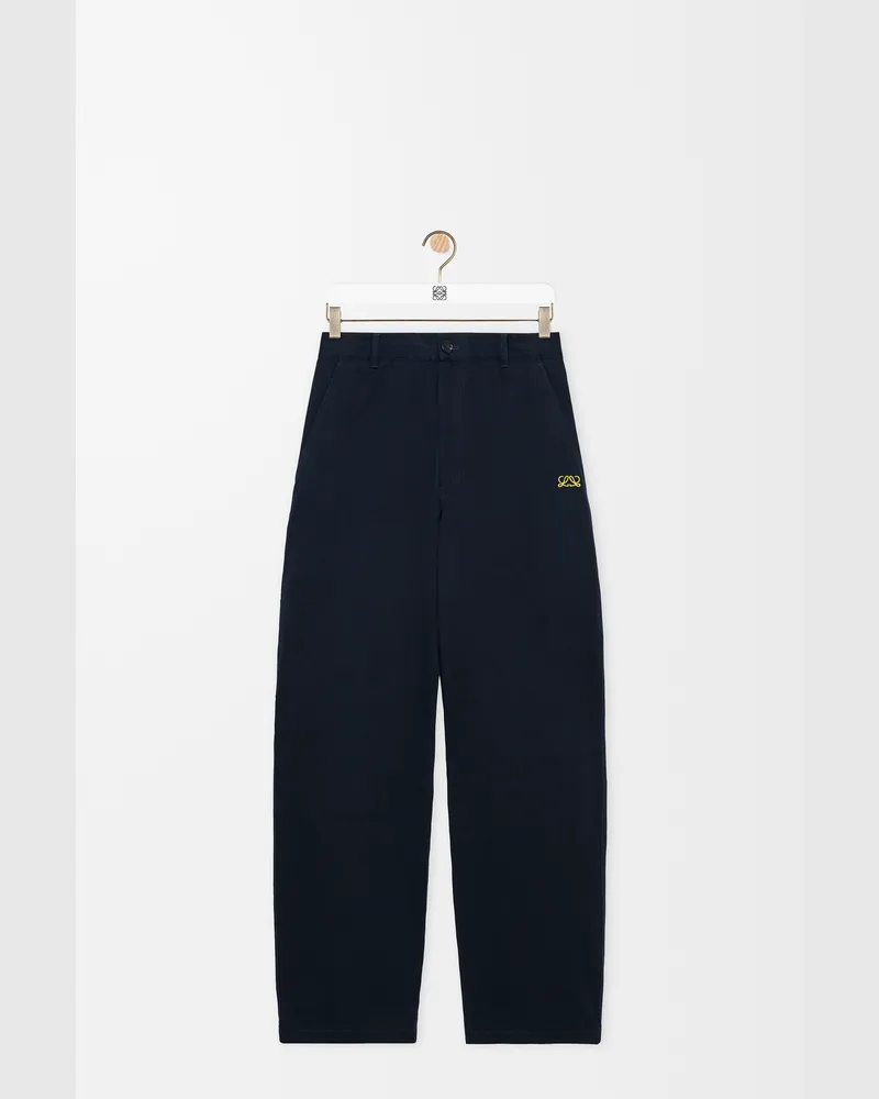 Loewe Trousers In Cotton Size Hombre Dark