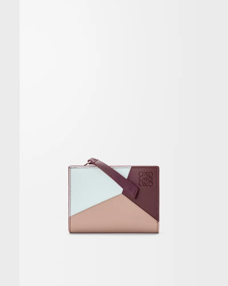 Loewe Puzzle Compact Wallet In Leather skin Mujer Frozen