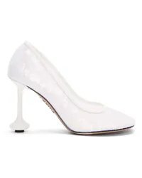 Loewe Luxury Toy pump in mesh and allover sequins Transparent