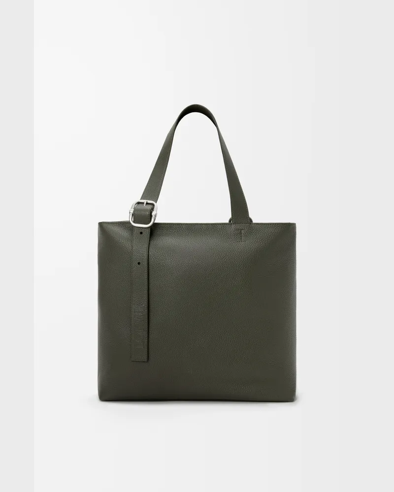 Loewe Loop Zipped Tote In Supple Grained Leather skin Hombre Dark