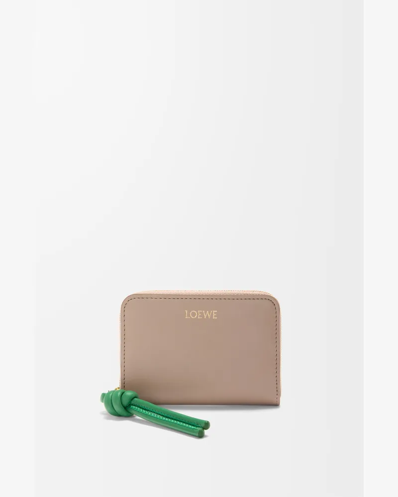 Loewe Zipped Coin Purse In Shiny Nappa Leather skin Mujer Sand