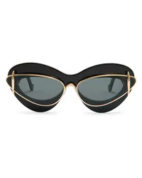 Loewe Luxury Cateye double frame sunglasses in acetate and metal Shiny