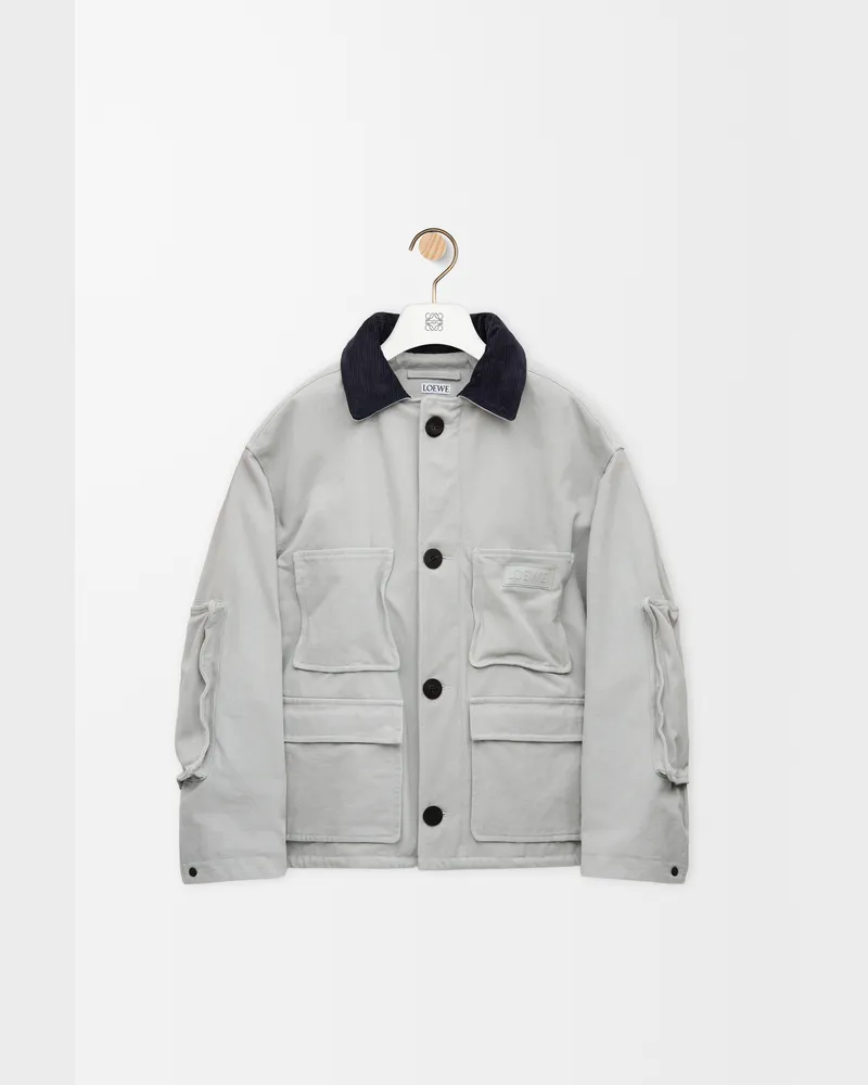 Loewe Jacket In Cotton Size Hombre Grey