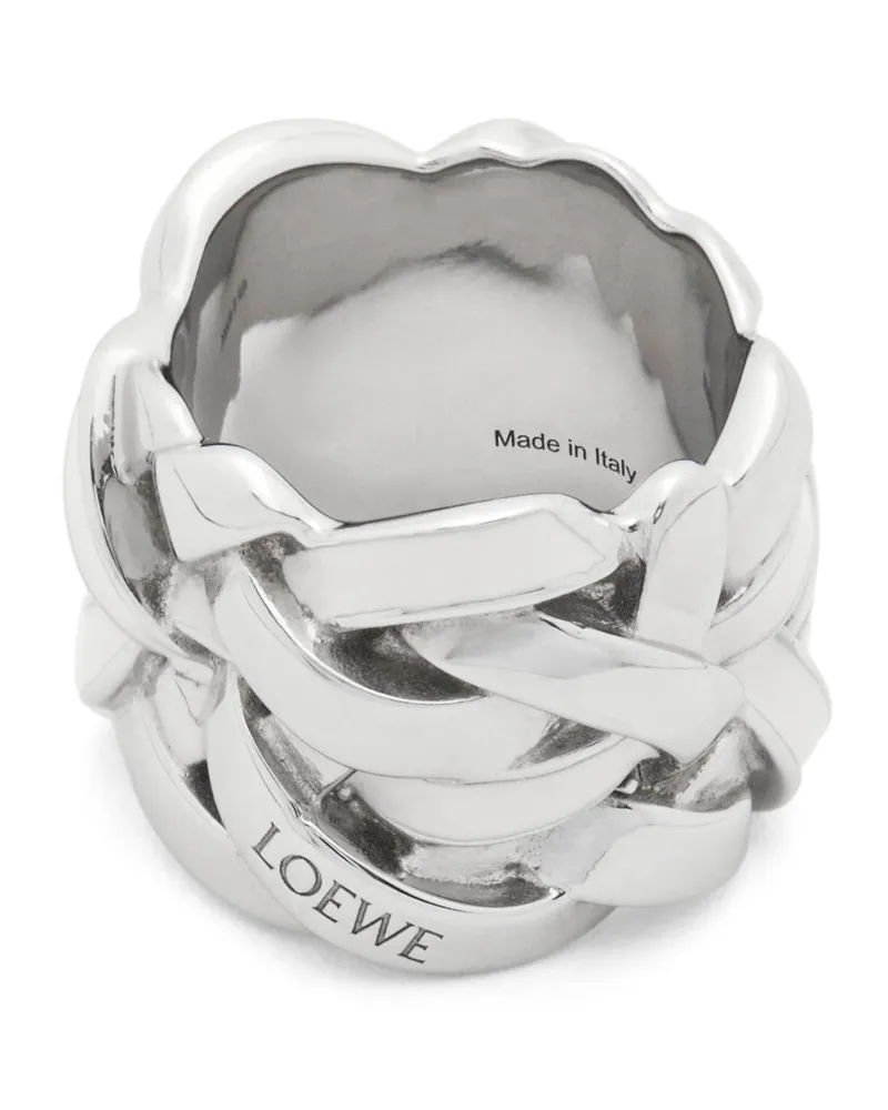 Loewe Luxury Nest Ring In Sterling Silver And Enamel