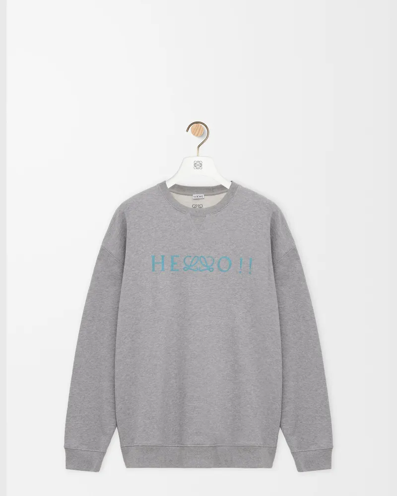 Loewe Sweatshirt In Cotton Size Hombre Grey