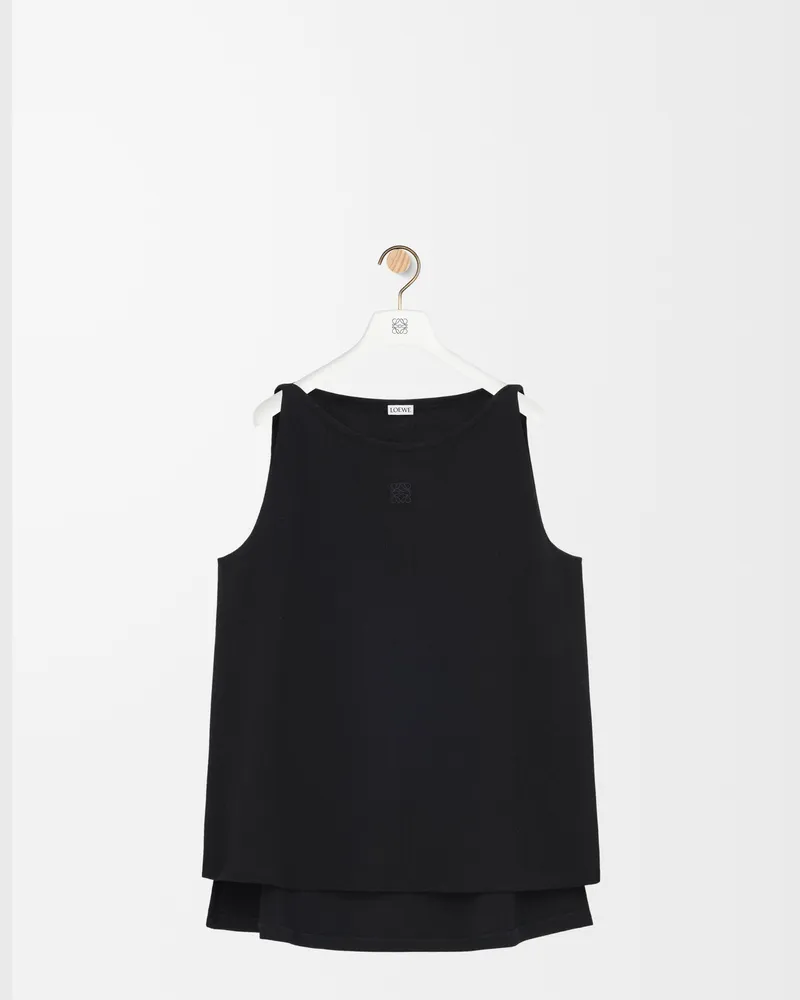 Loewe Anagram Top In Viscose Blend Size Mujer Black
