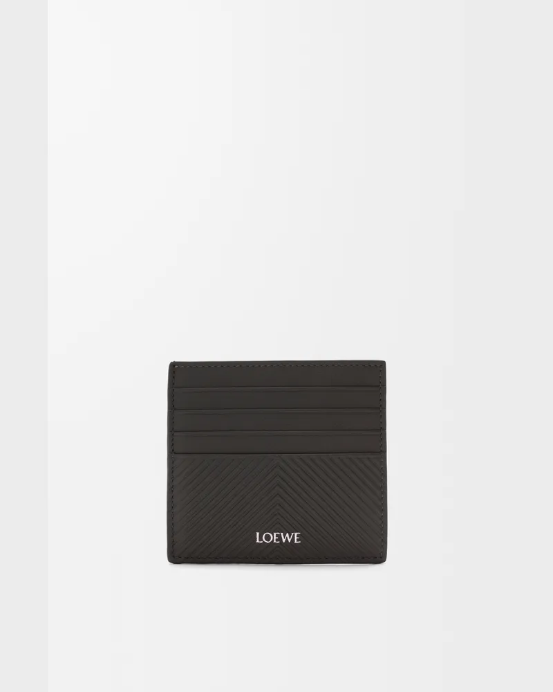 Loewe Open Cardholder In Textured Leather skin Hombre Dark