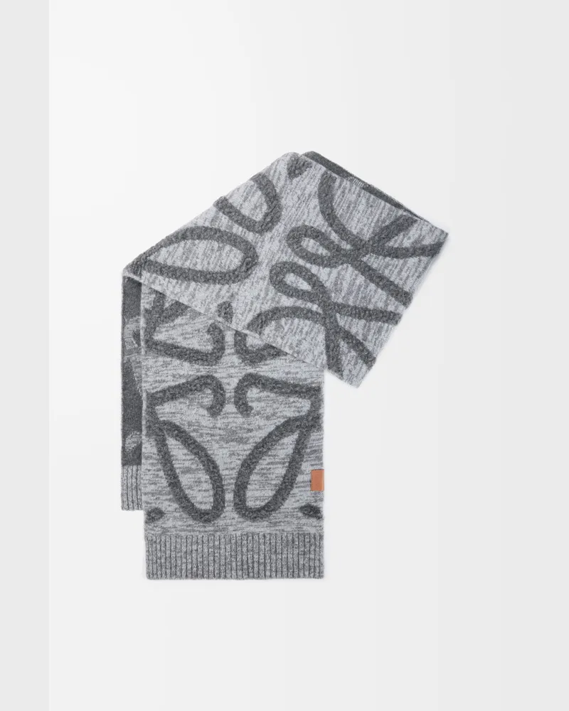 Loewe Scarf In Wool And Cashmere Mujer Grey