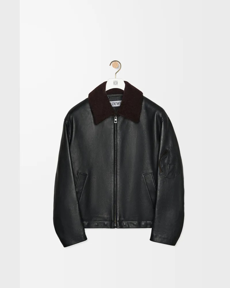 Loewe Bomber Jacket In Nappa Lambskin Size Hombre Black