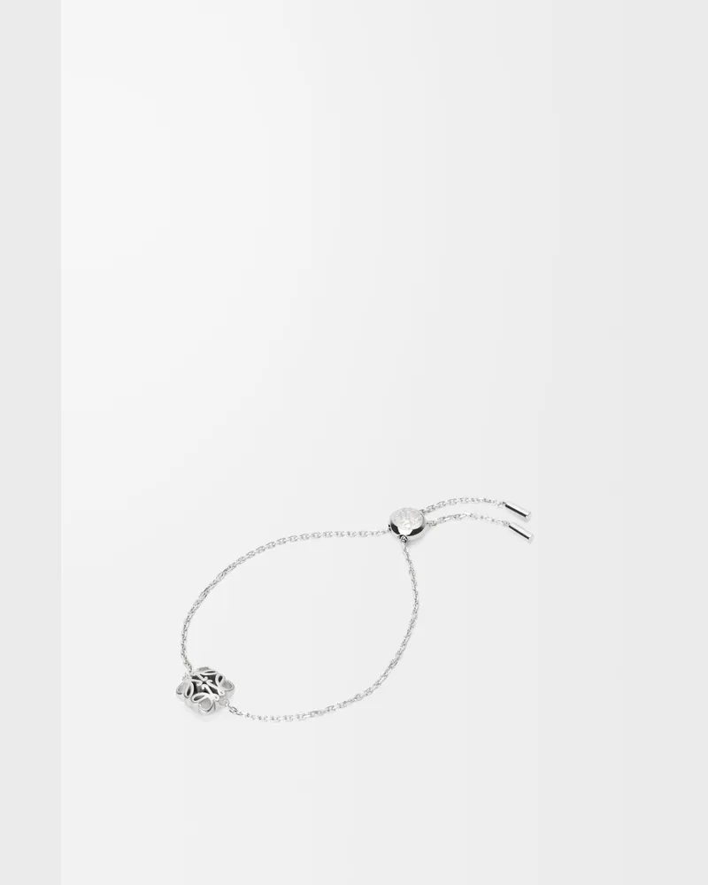 Loewe Anagram Bombé Bracelet In Sterling Silver Mujer Silver
