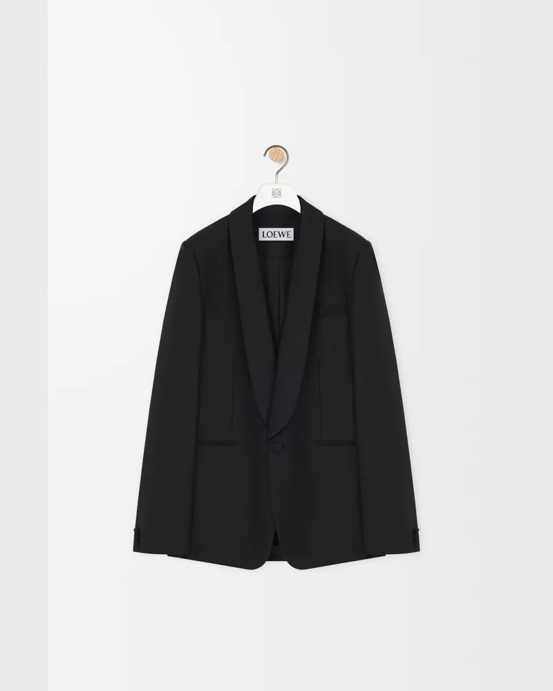Loewe Jacket In Wool And Silk Size Hombre Black