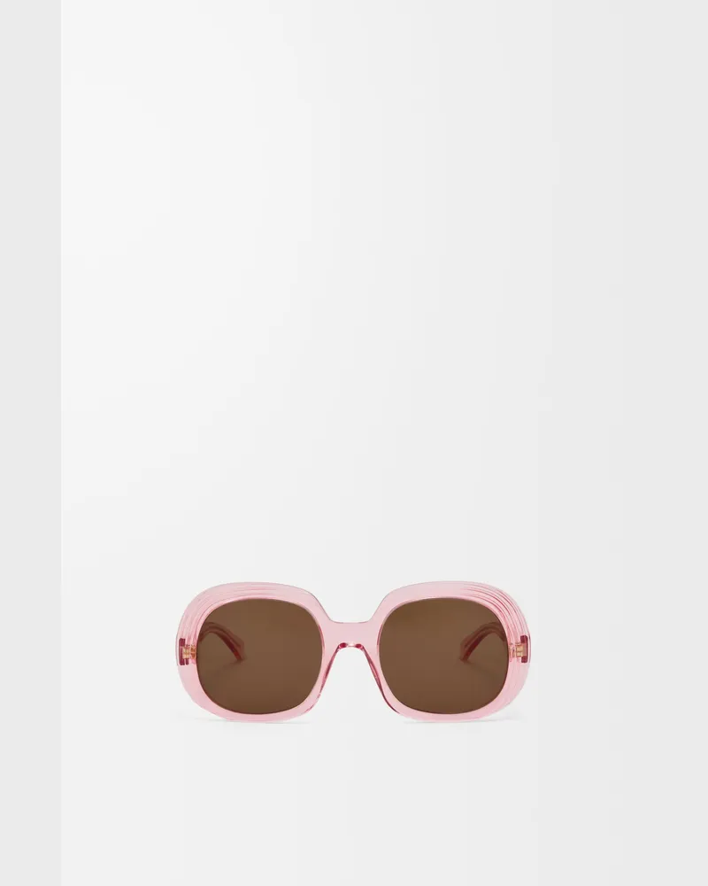 Loewe Mini Anagram Steps Square Sunglasses Mujer Transparent
