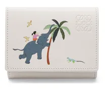 Luxury Elephant trifold wallet in satin calfskin
