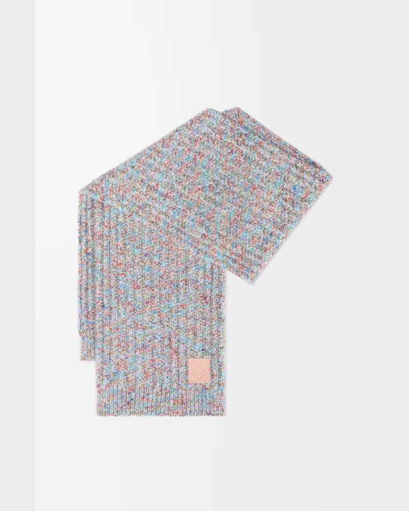Loewe Scarf In Wool And Cashmere Blend Mujer Multicolor