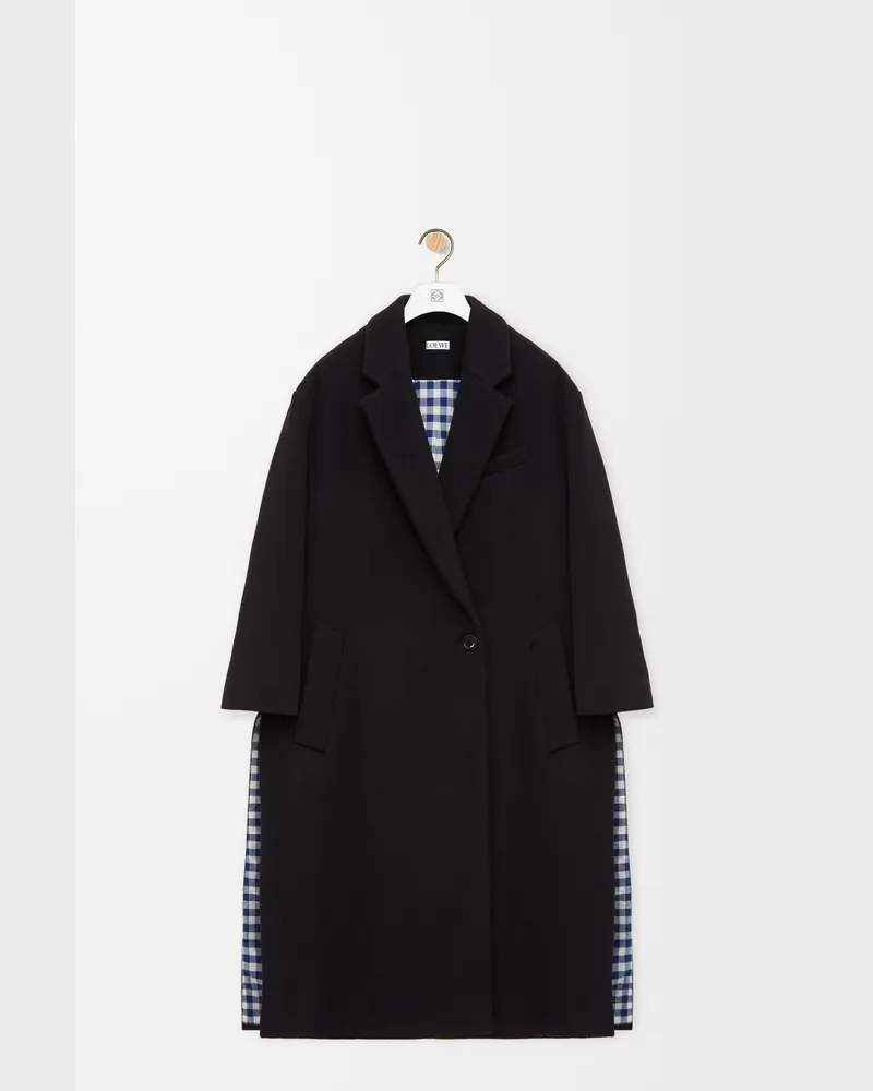 Loewe Coat In Wool And Cashmere Size Mujer Black