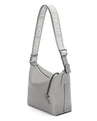 Loewe Luxury Small Cubi crossbody bag in supple smooth calfskin and jacquard Asphalt