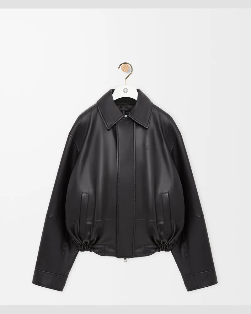 Loewe Drawstring Jacket In Nappa Lambskin Size Mujer Black