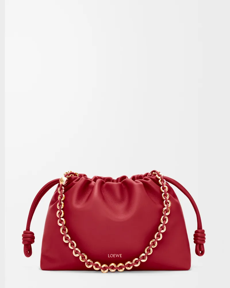 Loewe Medium Flamenco Purse In Mellow Nappa Lambskin Mujer Burnt